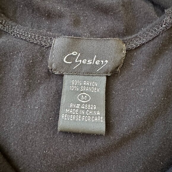 Chesley Women Black Dress Size Medium Sleeveless Pre-owned Good Condition - Picture 3 of 5